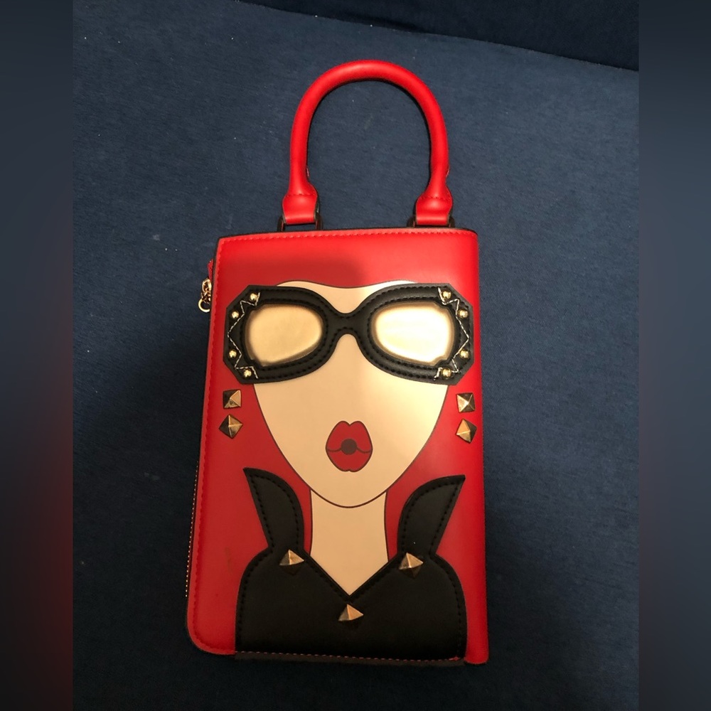 Red and black fashion purse